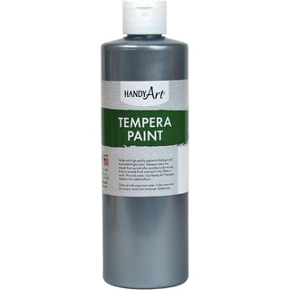 Handy Art Metallic Tempera Paint, 16 oz., Silver
