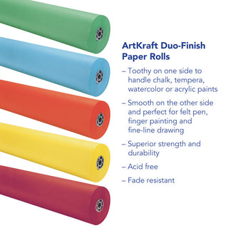 ArtKraft® Duo-Finish Paper, Aqua, 48" x 200', 1 Roll