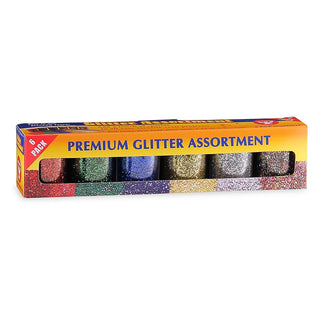3/4 oz Glitter in 6 Assorted Colors