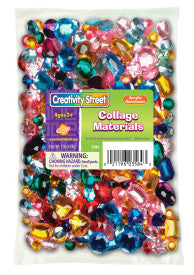 Creativity Street® Acrylic Gemstones, Assorted Colors, Assorted Sizes, 1 lb.