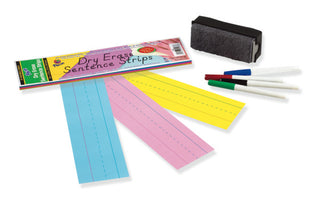 Pacon® Dry Erase Sentence Strips, 3 Assorted Colors