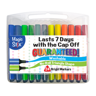 Triangular Magic Stix Markers, 24 Pack