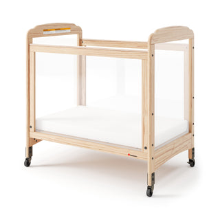 Next Gen Serenity 4 Panel Clearview Fixed-Side Compact Crib