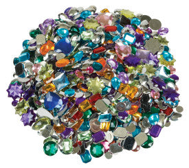 Creativity Street® Acrylic Gemstones, Assorted Colors, Assorted Sizes, 1 lb.