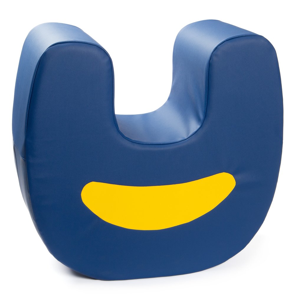 School Rocker SqUoosh U-Shaped Sensory Rocker, Royal Blue / Yellow – CM School Supply