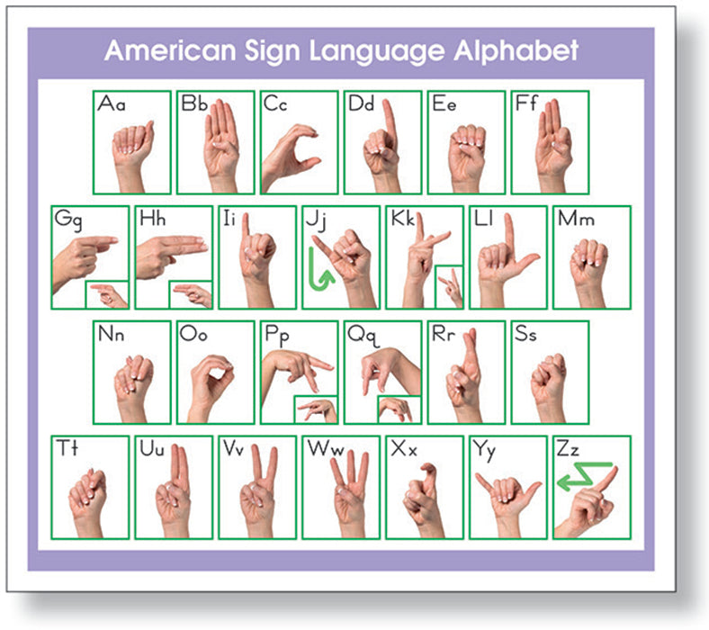 Adhesive Desk Prompt – American Sign Language – CM School Supply