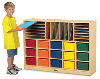 Jonti-Craft¨ Sectional Cubbie-Tray Mobile Unit - with Colored Trays
