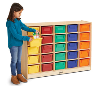 Jonti-Craft¨ 25 Cubbie-Tray Mobile Storage - with Colored Trays