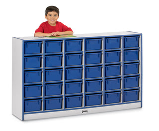 Rainbow Accents¨ 30 Cubbie-Tray Mobile Storage - with Trays - Teal