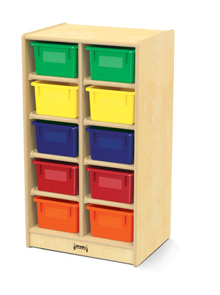 Jonti-Craft¨ 10 Cubbie-Tray Mobile Unit - with Colored Trays