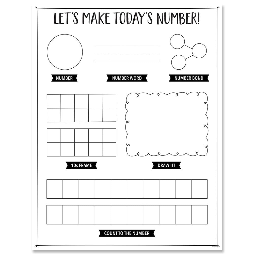 Make Today's Number Charts with a Purpose - CTP10191 – CM School Supply