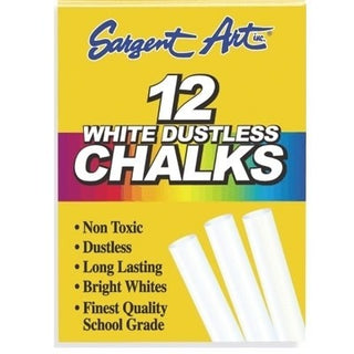 White School Grade Dustless Chalk