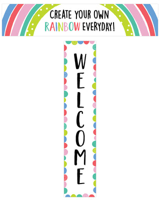 Welcome (Rainbow Doodles) Banner