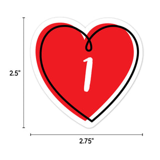 Doodle Hearts Calendar Days (Core Decor)