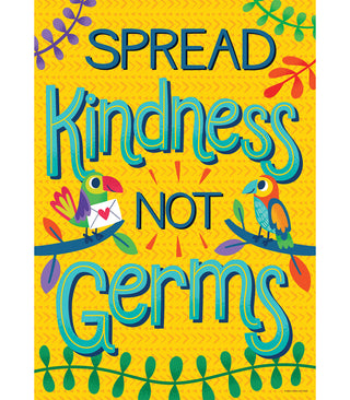 One World Spread Kindness, Not Germs Poster
