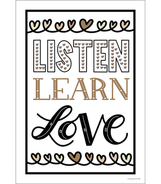 Simply Stylish Listen Learn Love Poster(C)