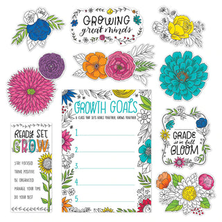 Blooming Minds Bulletin Board Set (Bright Blooms)