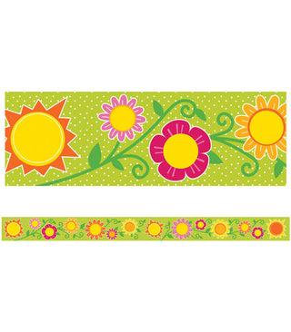 Sunshine & Flowers Straight Bulletin Board Borders