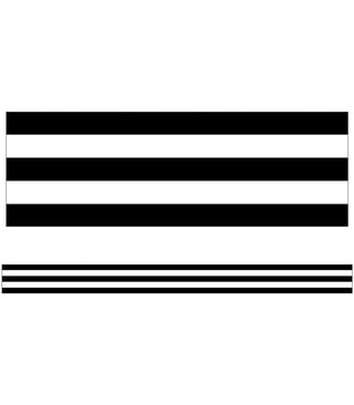 Black & White Stripes Straight Border(DISC)