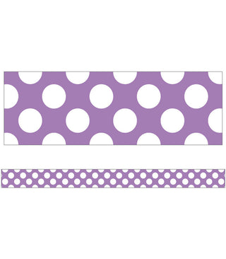 Purple with Polka Dots Straight Bulletin Board Borders(DISC)