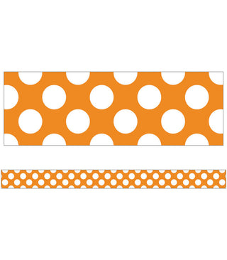 Orange with Polka Dots Straight Bulletin Board Borders(DISC)