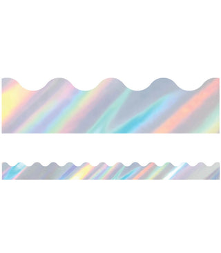 Holographic Silver Scalloped Bulletin Board Borders(DISC)