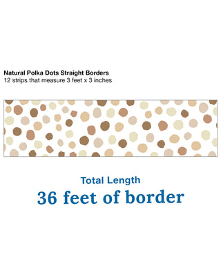 Simply Stylish Natural Polka Dots Straight Borders(DISC)