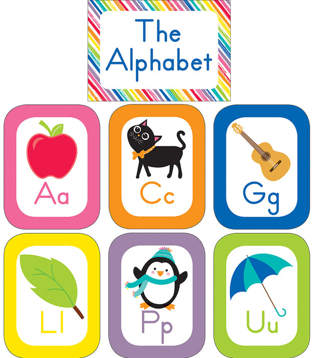 Just Teach Alphabet Cards Bulletin Board Set Grade PK-2