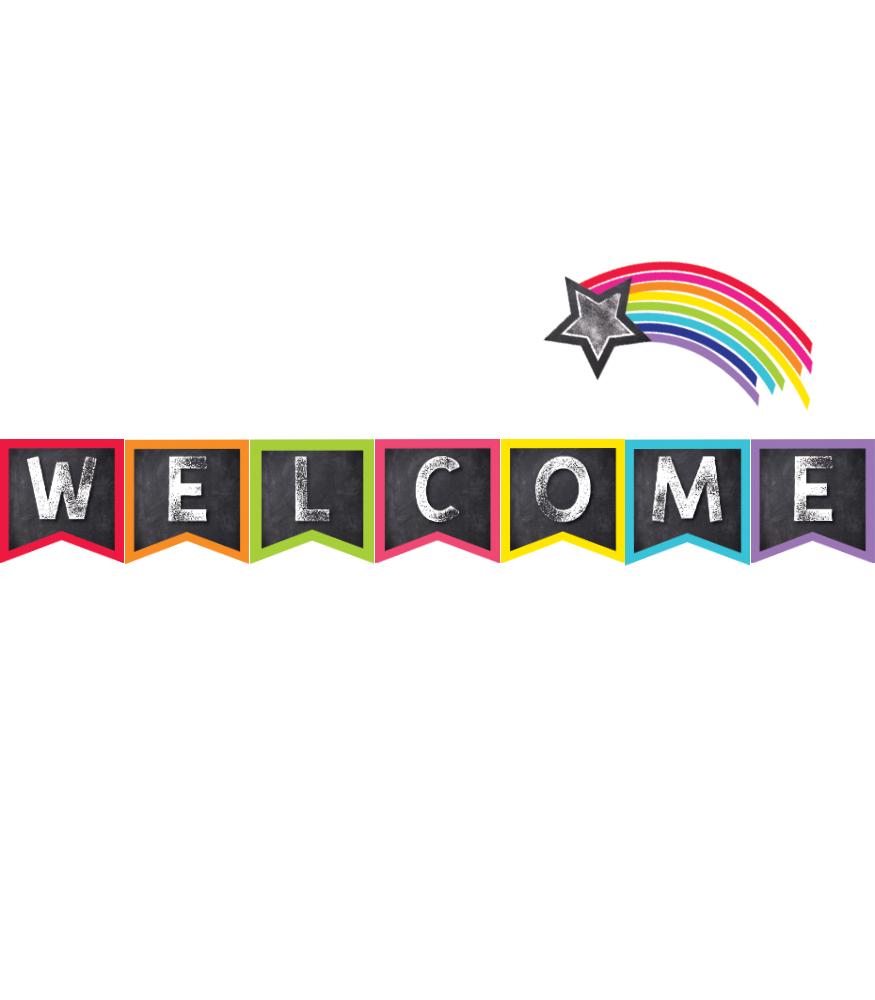 Schoolgirl Style Bulletin Board Set, Stars, Welcome (110406)