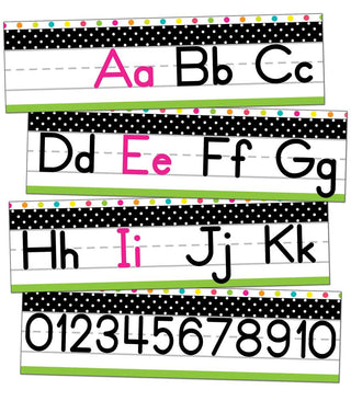 Simply Stylish Tropical Alphabet Line: Manuscript Mini Bulletin Board Set