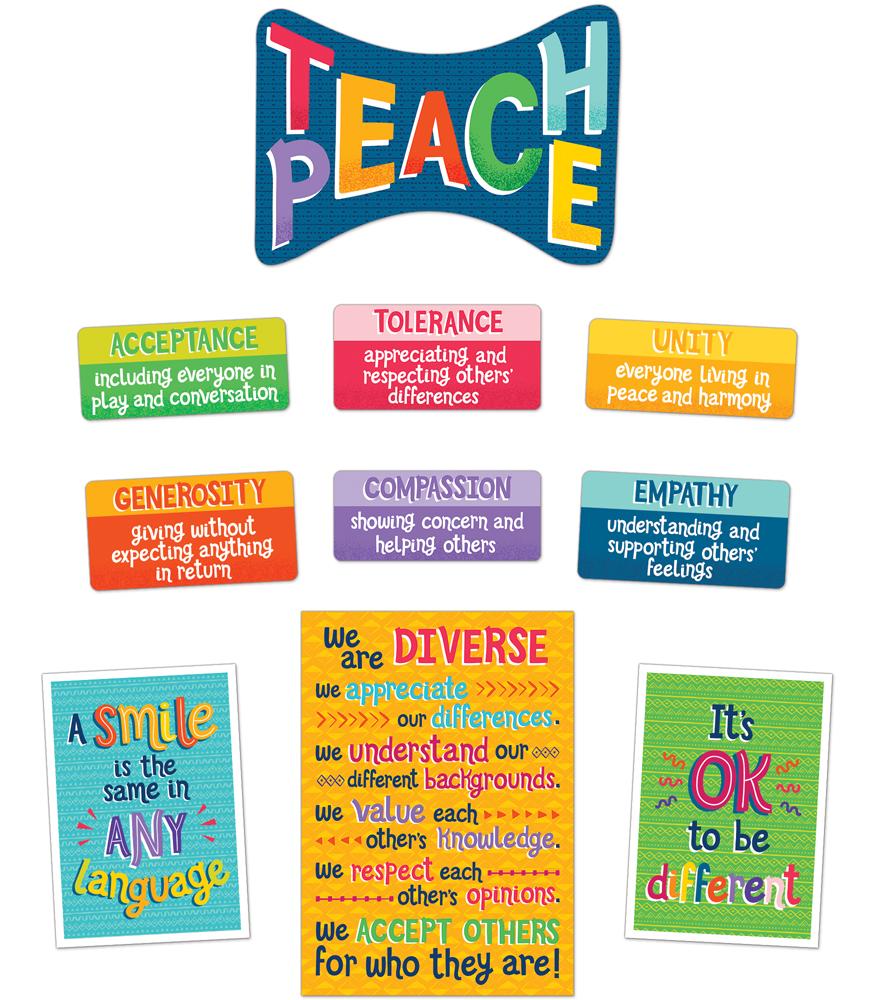 Teach Peace Bulletin Board Set Grade 2-6 – CM School Supply