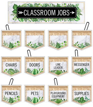 Simply Boho Classroom Jobs Mini Bulletin Board Set(C)