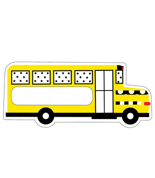 Black, White & Stylish Brights School Bus Cut-Outs(C)