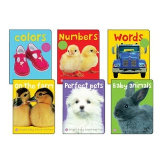 Bright Baby Touch and Feel Board Books (Set of 6)