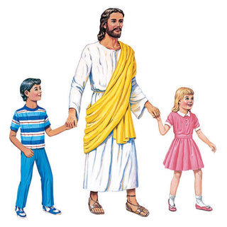 Jesus Standing with 2 Children Felt Set