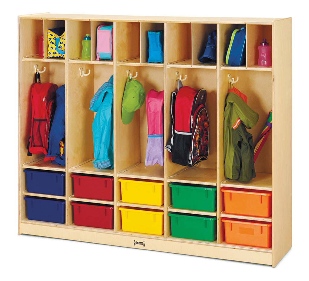 Jonti-Craft® Large Locker Organizer – with 10 Colored Tubs — CM School ...