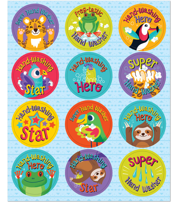 One World Hooray for Handwashing Shape Stickers — CM School Supply