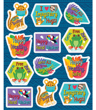 One World Germ Busters Shape Stickers