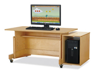 Jonti-Craft® Apollo Single Computer Desk - Maple Top