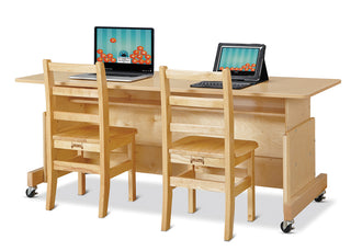 Jonti-Craft® Apollo Double Computer Desk - Maple Top
