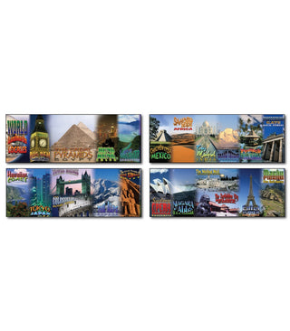 World Landmarks and Locales Topper Bulletin Board Set Grade 4-8