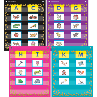 Confetti Colorful Magnetic Mini Pocket Charts