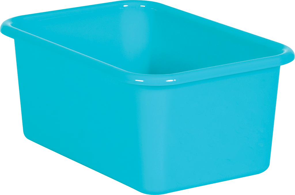 Teal Small Plactic Storage Bin - The School Box Inc