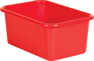 Red Small Plastic Storage Bin