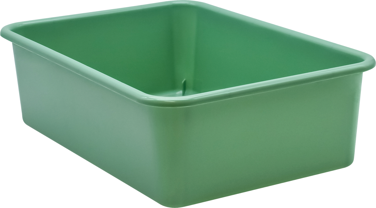 Eucalyptus Green Large Plastic Storage Bin — CM School Supply