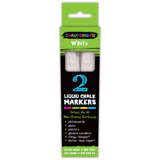 Chalk Brights White Liquid Chalk Markers 2-Pack