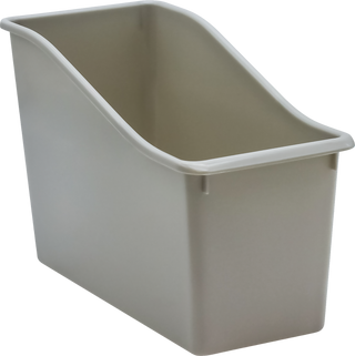 Gray Plastic Book Bin