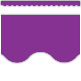 Purple Scalloped Border Trim