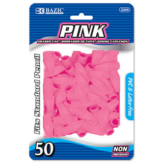 BAZIC Pink Eraser Cap (50/Pack)