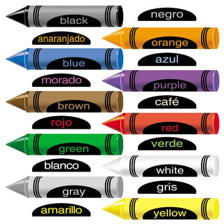 Crayons with English & Spanish Felt Set
